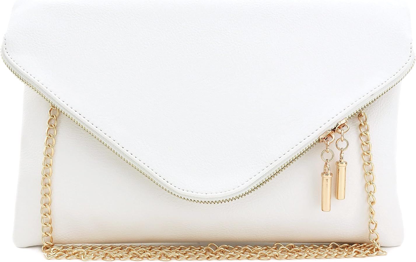 FashionPuzzle Large Envelope Clutch Bag with Chain Strap (Oversize) | Amazon (US)