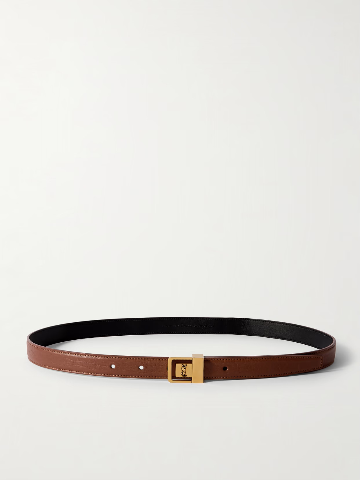 SAINT LAURENT - Leather Waist Belt - Brown | NET-A-PORTER (US)