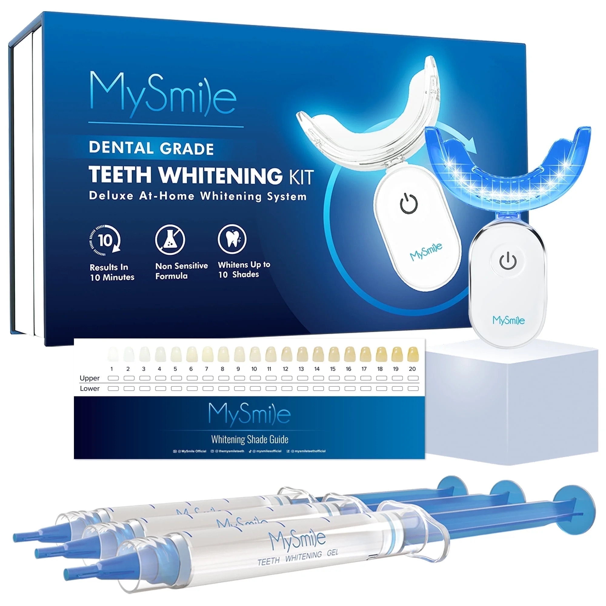 MySmile Pro Teeth Whitening Kit with 28-LED Light, Fast 10 Min Results, 3×3ml Non-Sensitive Whit... | Walmart (US)