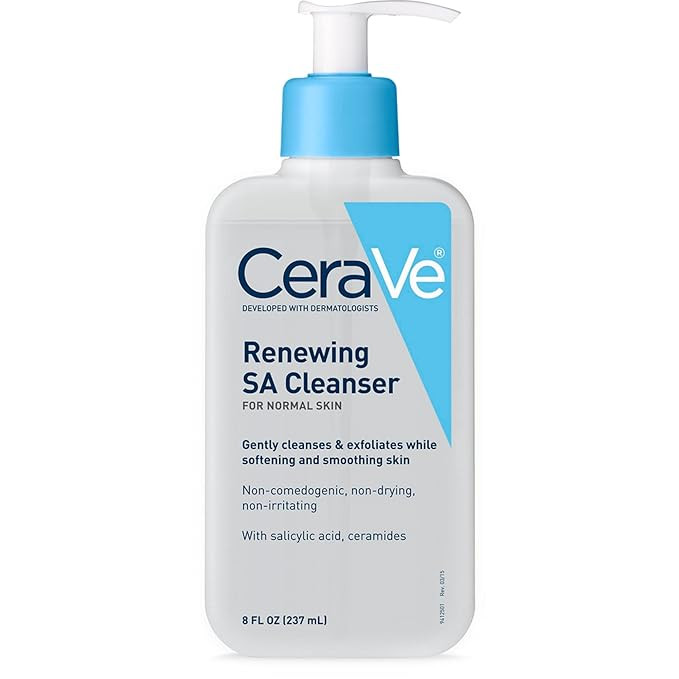 CeraVe Renewing Salicylic Acid Cleanser, Formulated With Hyaluronic Acid, Niacinamide, & Ceramide... | Amazon (US)