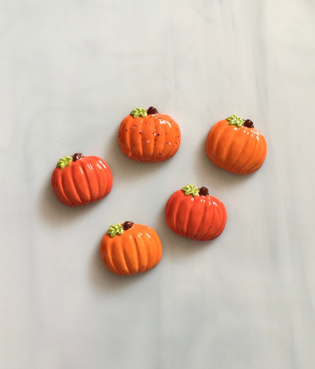 Ceramic Pumpkin Tiles, 5pcs, Variety Oranges, Autumn Fall Decorations, Halloween, Thanksgiving, M... | Etsy (US)