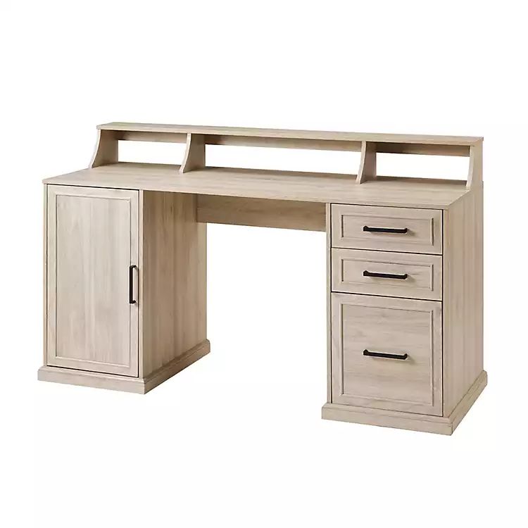 Natural Birch Style 3-Drawer Desk | Kirkland's Home