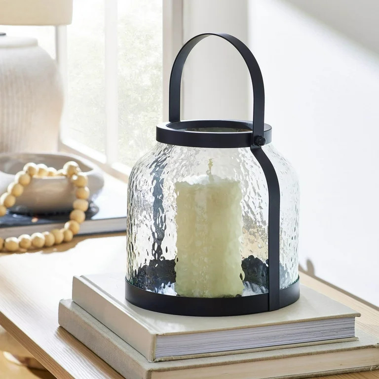 Best seller Mainstays Indoor Decorative Hurricane Pillar Candle holder with Faux Florals, 8" $18.... | Walmart (US)