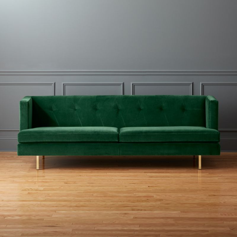 Avec Modern Sofa with Brass Legs + Reviews | CB2 | CB2