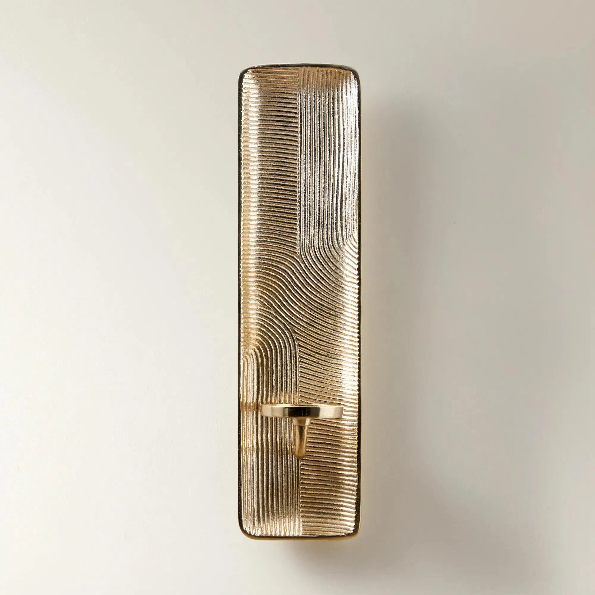 Glam Decorative Ando Sculptural Gold Wall Sconce | Hand-Textured Sconce | Z Gallerie | Large 7.5"W x 6"D x 27"H | Modern Stateme | Z Gallerie