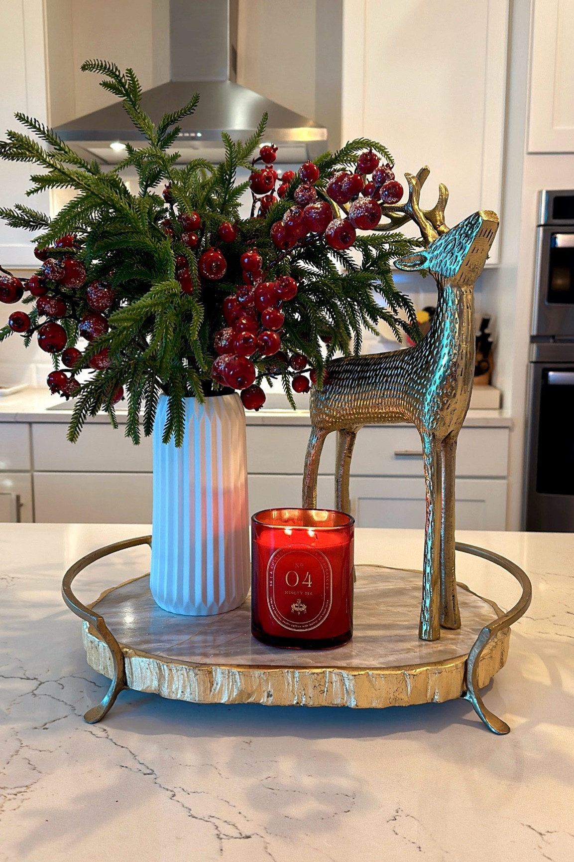 DIY holiday arrangement. I got the reindeer at homegoods, linking similar ones

#LTKHome