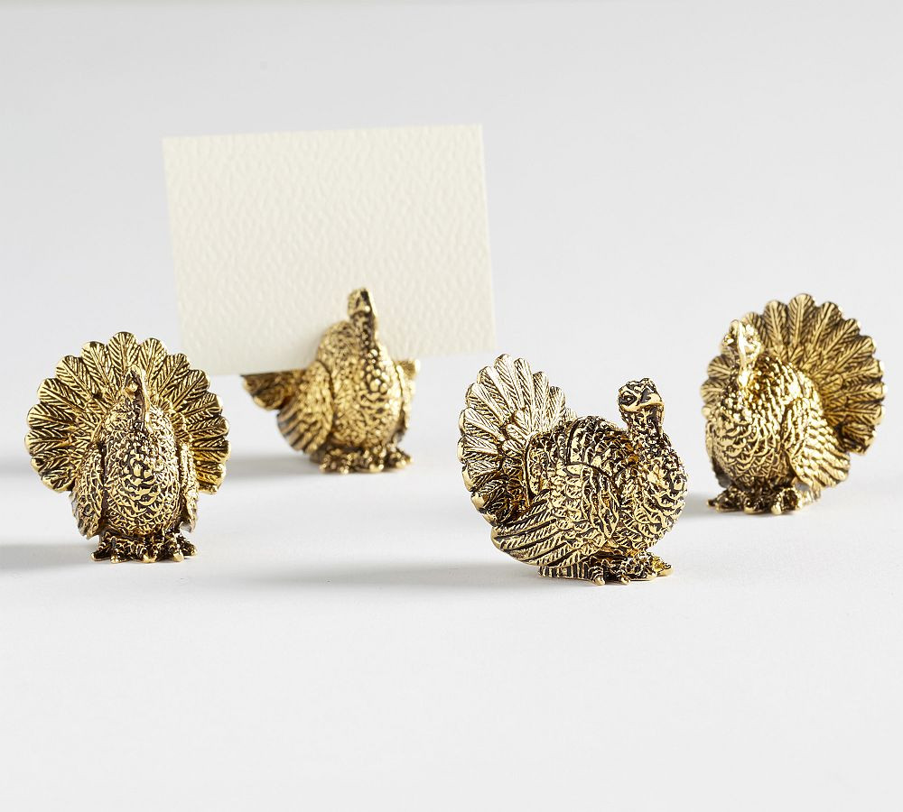 Gold Turkey Place Card Holders - Set of 4 | Pottery Barn (US)