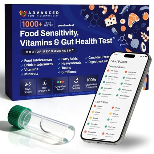 AFIL Food Sensitivity Test kit - 1000+ Foods, Drinks, Vitamins & Gut Health | At-Home Wellness Food Intolerance Test Kits for Adults & Kids - Non-Invasive Wellness Indicator | 1000+ Items Premium | Amazon (US)