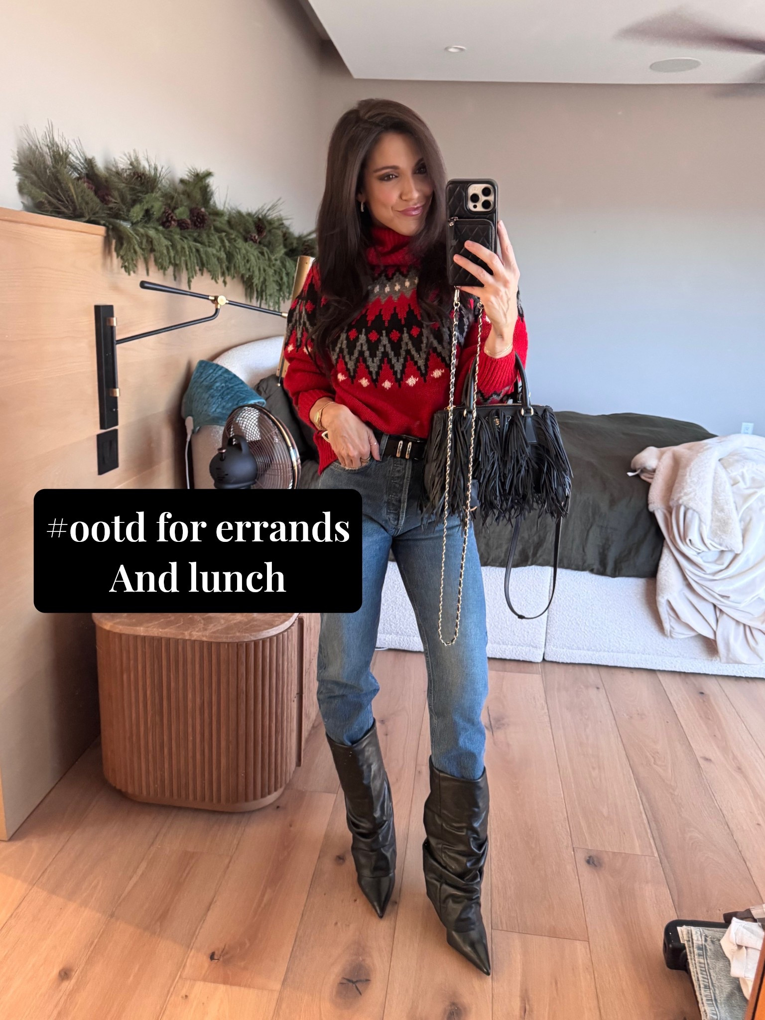 What I wore out to lunch with a girlfriend! 

This fairisle sweater is so soft, not itchy or course at all! I paired it with these high waist jeans, black belt, and statement boots, for a cozy elevated casual look. 

#LTKootd #LTKSeasonal #LTKdayinmylife