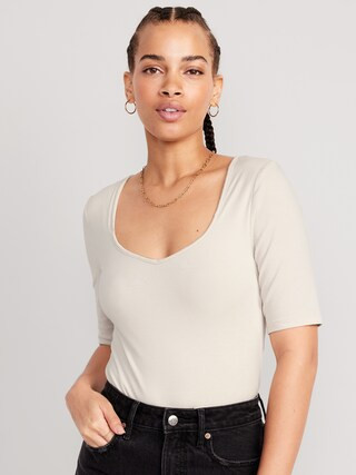 Short Sleeve Sweetheart Bodysuit | Old Navy (US)