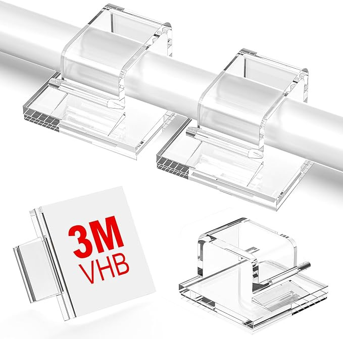 100 PCS Outdoor Light Clips (Small, Clear), Christmas Light Clips for String Lights, Adhesive Cab... | Amazon (US)