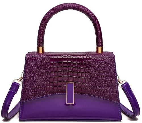 JHVYF Women Small Crossbody Bags Shoulder Bag Classic Satchel Handbags Ladies Cute Purses Satchels bag mini purse for women Purple | Amazon (US)