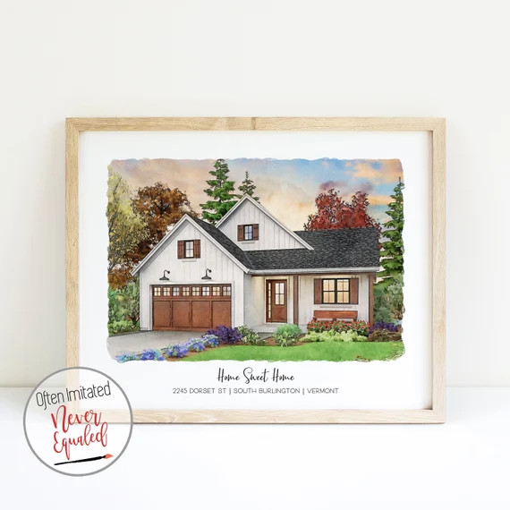Watercolor House Custom, Custom House Painting, Custom House Portrait Watercolor, Custom Home Por... | Etsy (US)