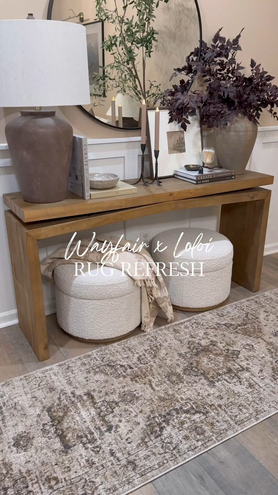 #ad Wayfair x Loloi, Rug Refresh. Follow @farmtotablecreations on Instagram for more cozy home styling and seasonal finds.

I styled this gorgeous Loloi Haywood HYD-03 Natural/Bark Rug from @wayfair @loloirugs right in front of my console table, and it completely transformed the space. The warm neutral tones add the perfect layer of depth and texture, while the distressed traditional pattern brings in a timeless, elevated look. The soft blend of taupe and rich bark tones makes it incredibly versatile and such a beautiful foundation piece for an entry or hallway moment.

This collection is also incredibly easy to clean, making it such a practical choice for high-traffic areas while still feeling designer and polished.

It’s currently on sale during Wayfair’s Presidents’ Day Clearance… such a great time to grab it for less!

And of course, Bella had to stop by and give her approval… she clearly thinks it’s as cozy as it is beautiful. 🐾

#wayfairpartner #wayfair #loloi #loloirugs #homedecor #rugs #runnerrug #livingroomrug #entrywaydecor #consoletable #bathroomdecor #neutralhome #wayfairfinds #livingroomdecor #cozyhome #homefinds #interiorinspo #traditionaldecor #moderntraditional #layeredhome #textureddecor #homeinteriors #decorideas


#LTKSaleAlert #LTKHome