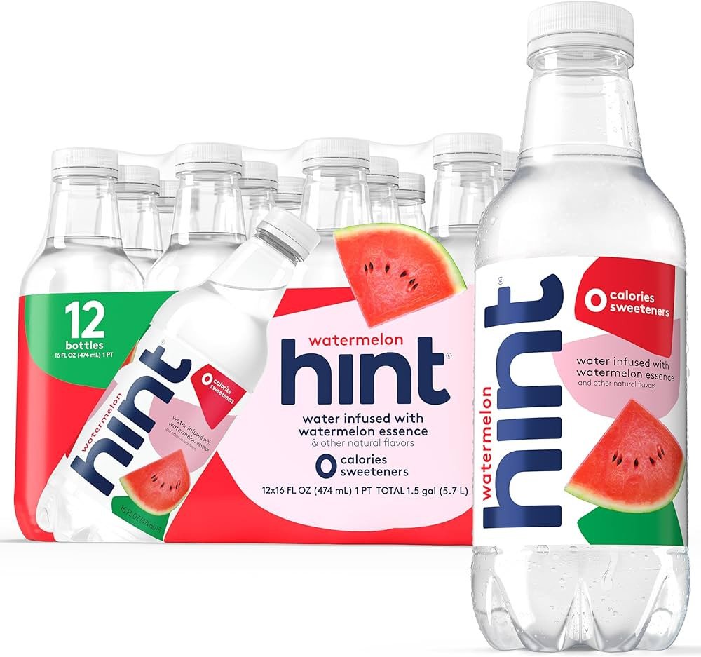 Hint Fruit-Infused Bottled Water, Watermelon - Sugar Free Flavored Water with Zero Calories, Natu... | Amazon (US)