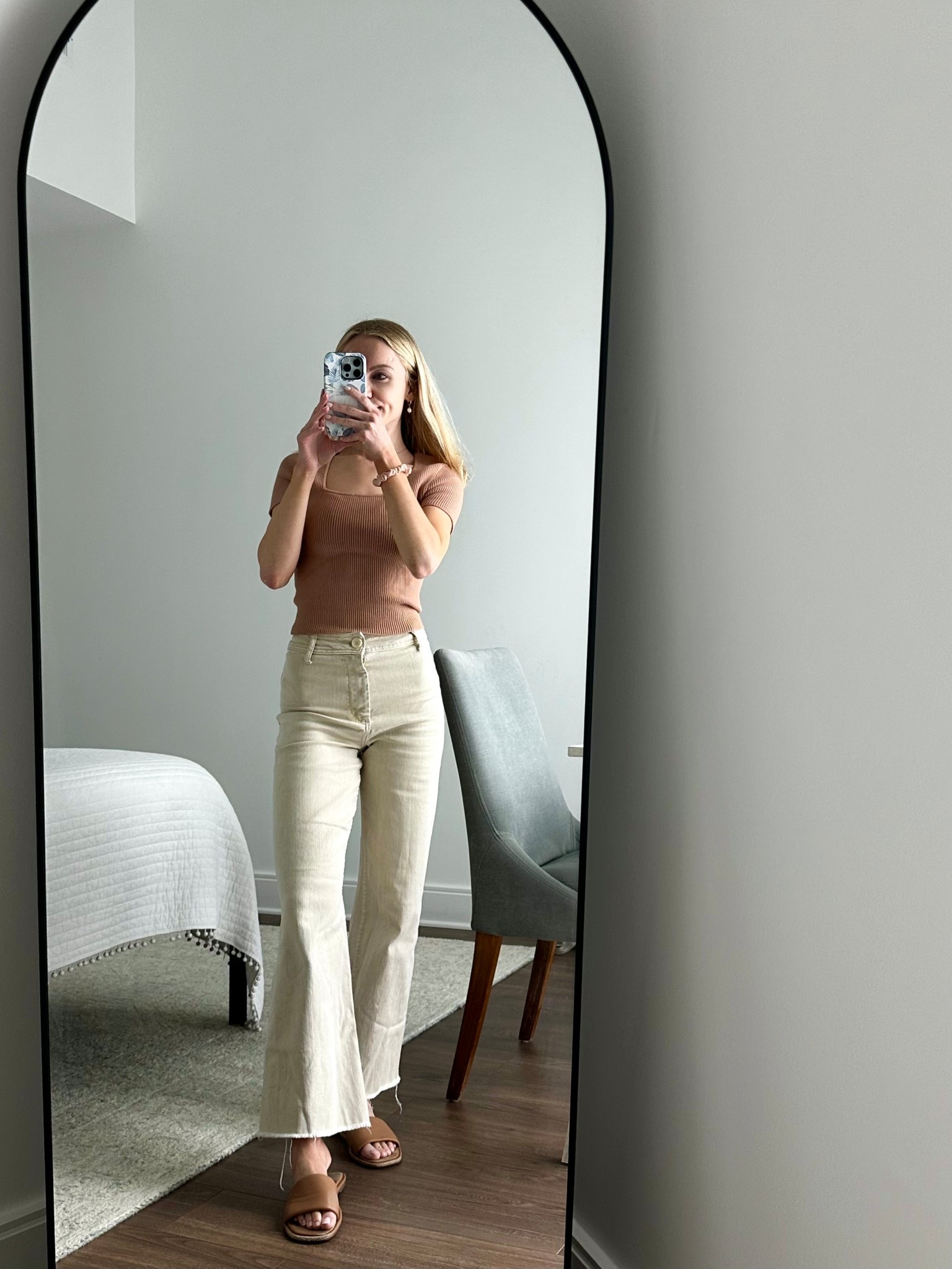 Simple but put-together outfit for transitional weather. The top is originally Abercrombie, I couldn’t find the exact one, but I linked a similar option that gives the same vibe!

#LTKSeasonal
