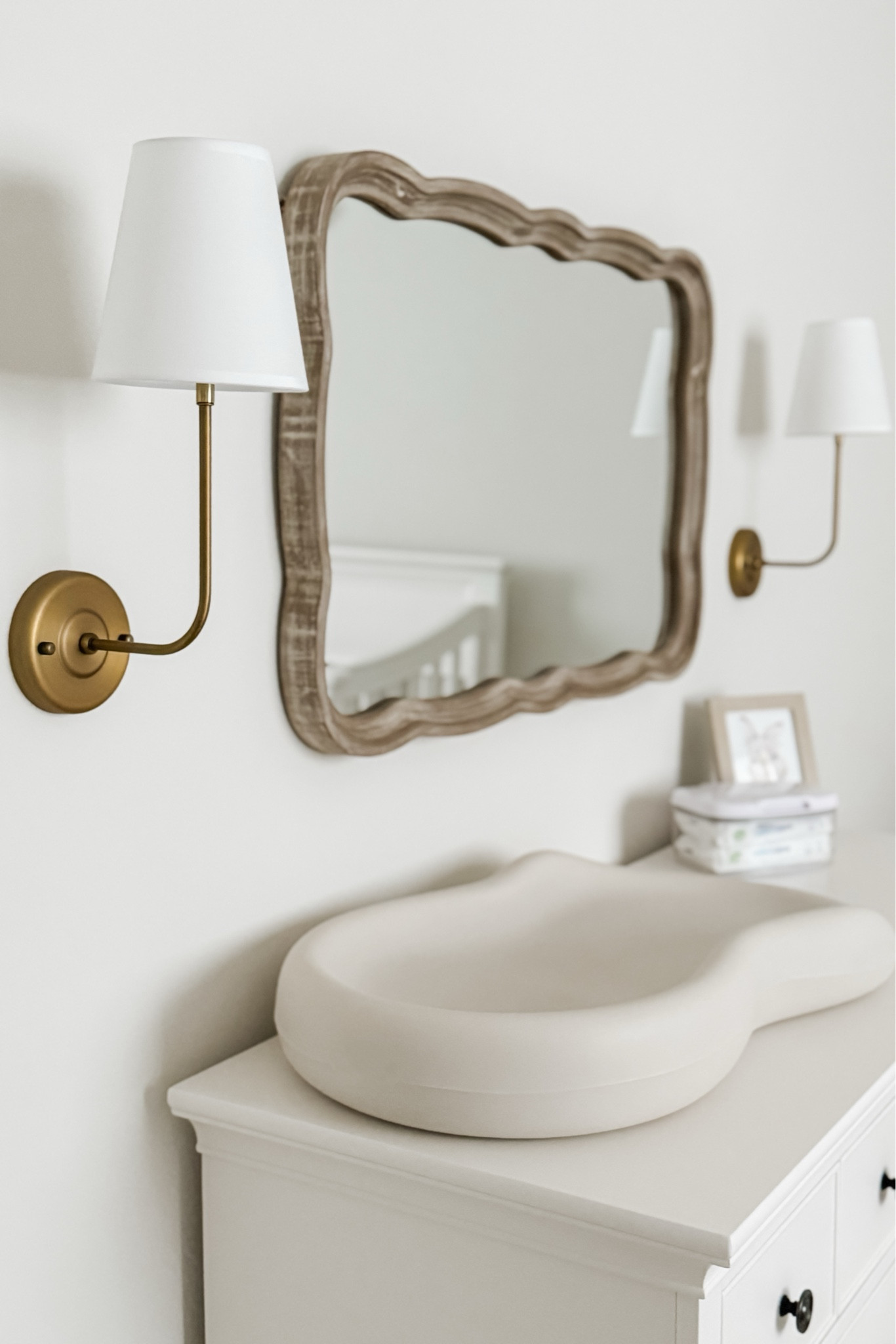 These battery powered sconces were such perfect additions to the girls’ rooms. Super easy to install, I think the quality is pretty great (given the price), the dim setting is excellent for nighttime feeds and diaper changes in our nursery, and we love having non-overhead lighting that isn’t a standing lamp (with a dangerous power cord). 

*Note: I will say that the bulbs that come with the light fixtures have a history for being flimsy and are notorious for the piece that holds the charging cable in place breaking off and getting lost inside inside, but we ordered replacement rechargeable bulbs and have been happy with them so far!

#LTKHome #LTKBaby #LTKKids