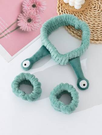 Cute Face-washing Headband & Wristband Set | SHEIN USA | SHEIN