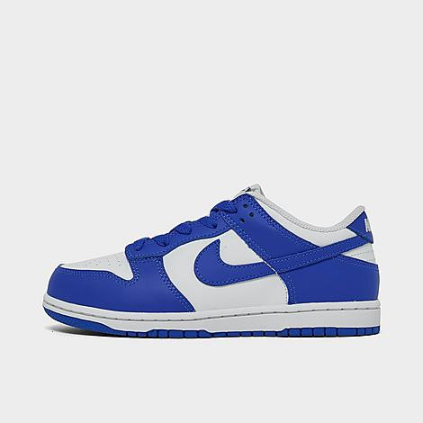 Nike Little Kids' Dunk Low Casual Shoes in Blue/White Size 13 Leather | Finish Line (US)