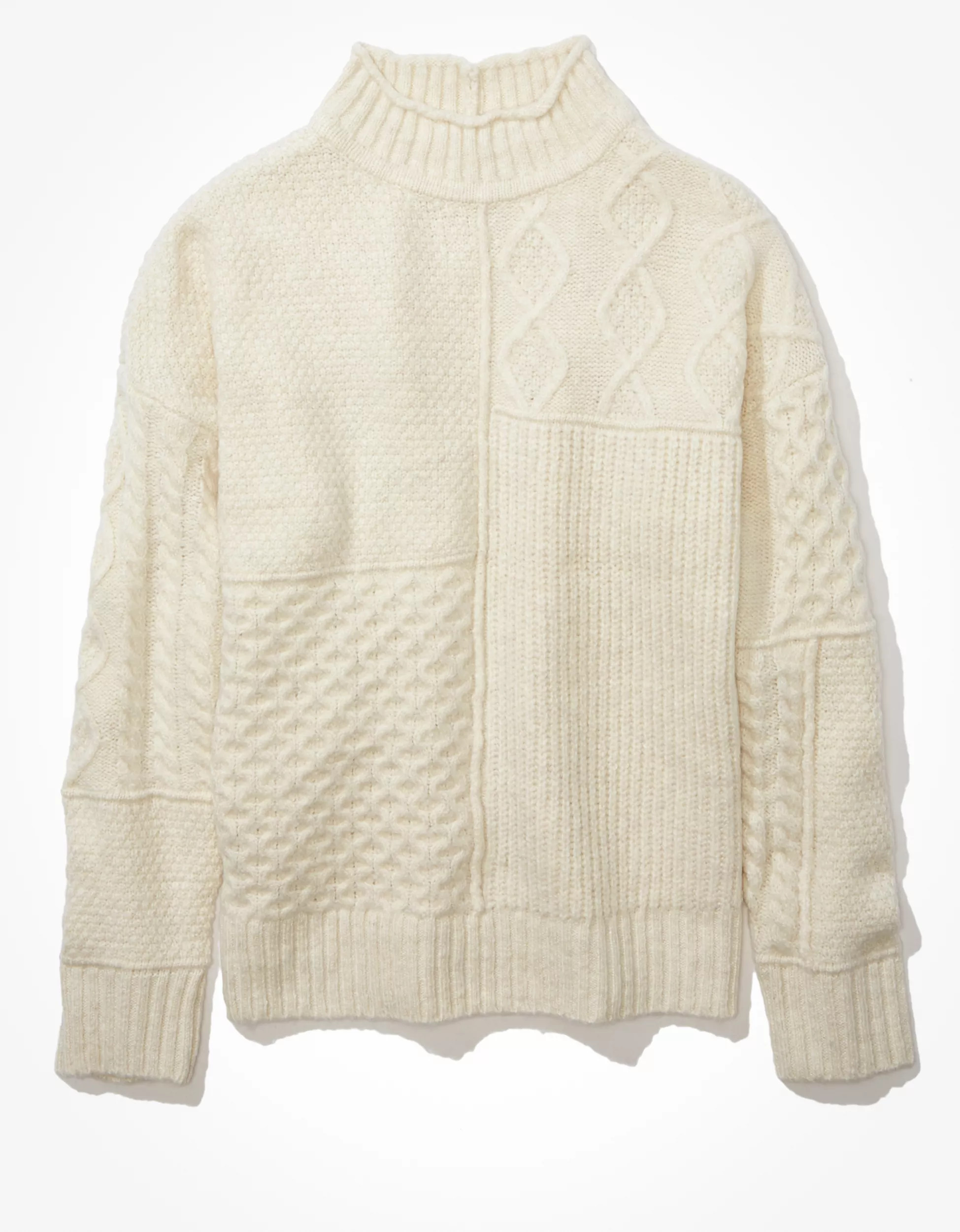 AE Soft & Cozy Mixed Stitch Sweater | American Eagle Outfitters (US & CA)
