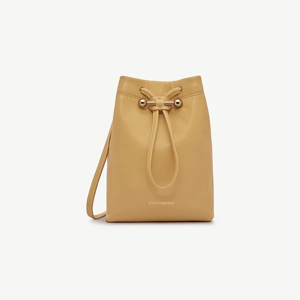 Strathberry - Osette Midi Pouch - Yellow / Gold | Strathberry