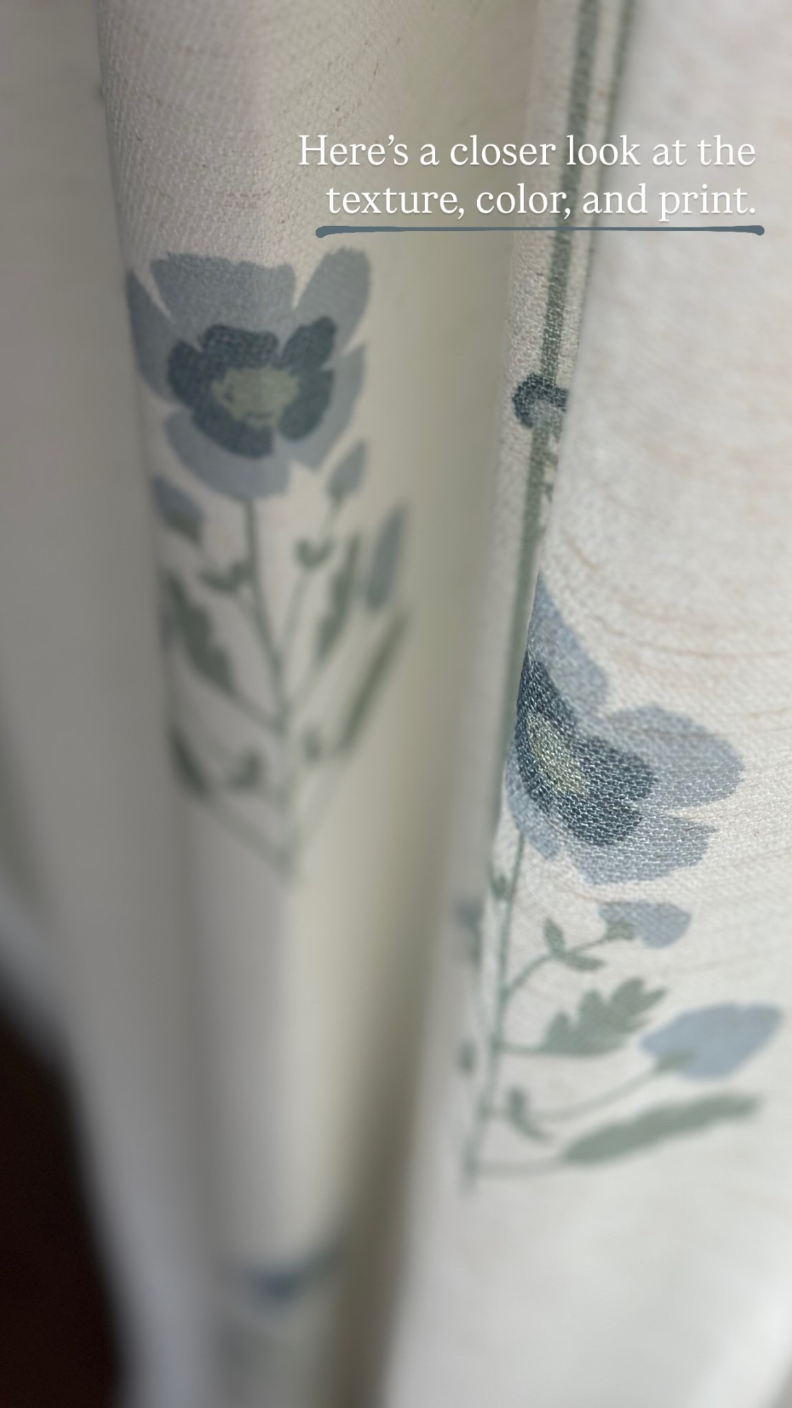 Here’s a closer look at the 
texture, color, and print.