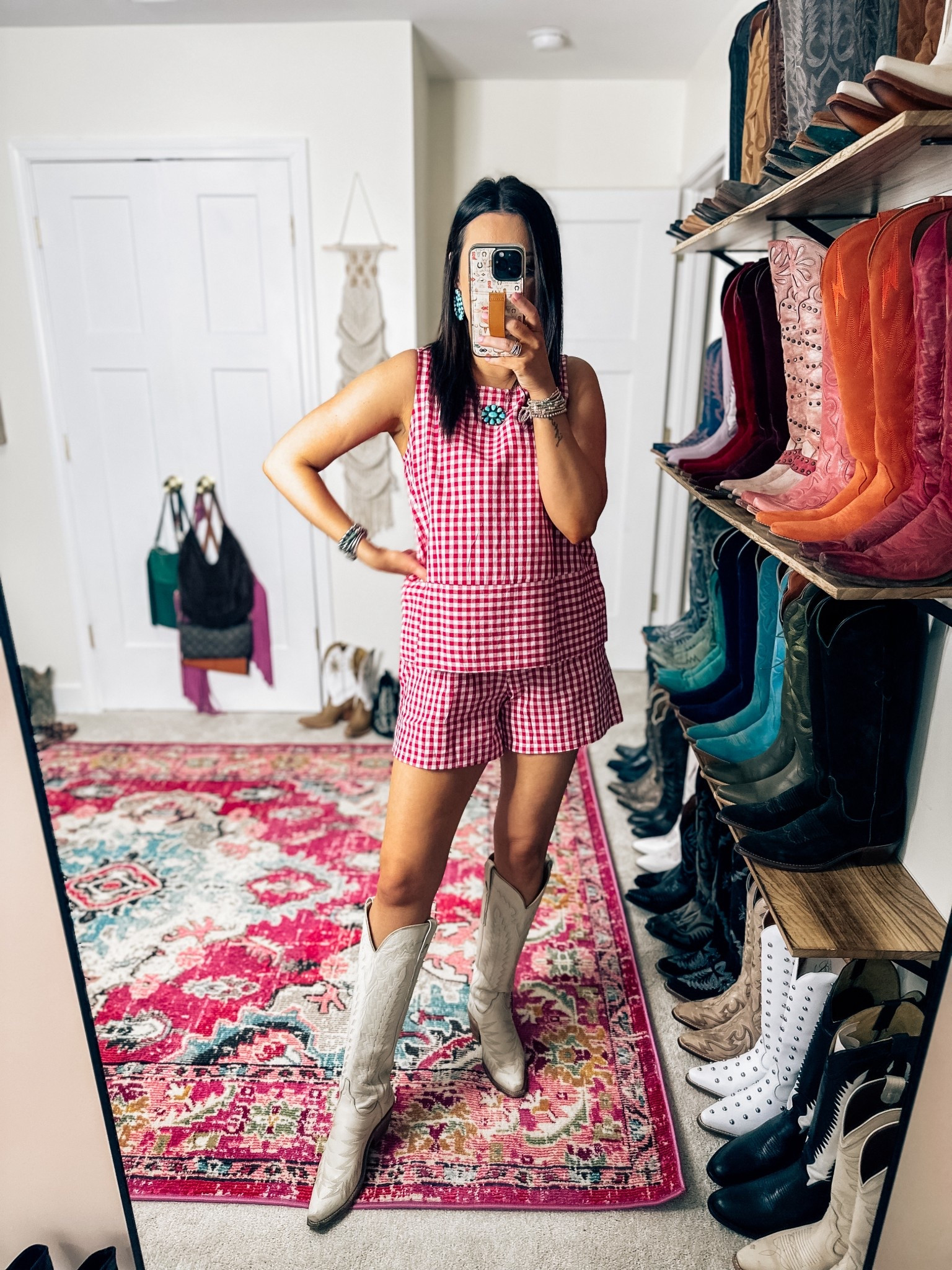 Western fashion outfit idea from Amazon / plaid gingham two piece set in a small 

#LTKootd #LTKMidsize #LTKgrwm