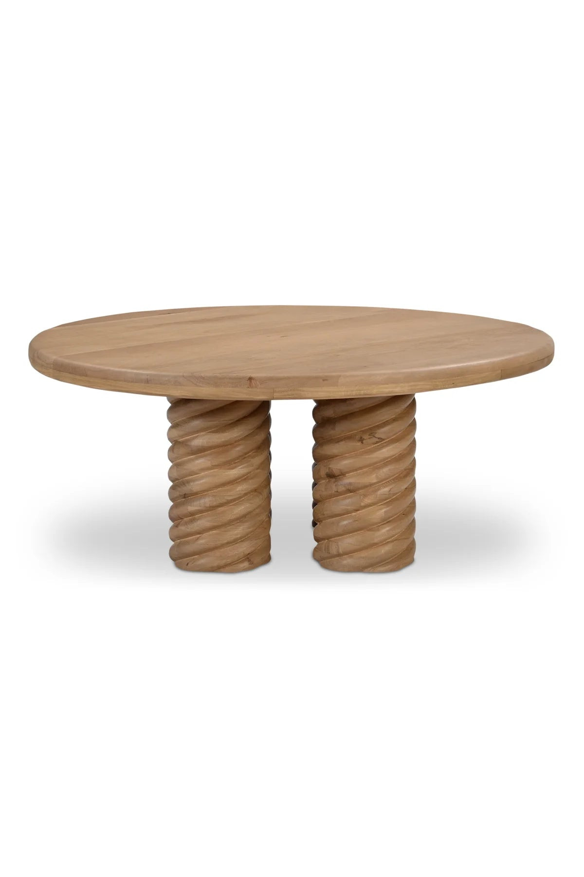 Treccia Round Coffee Table - Oak | THELIFESTYLEDCO