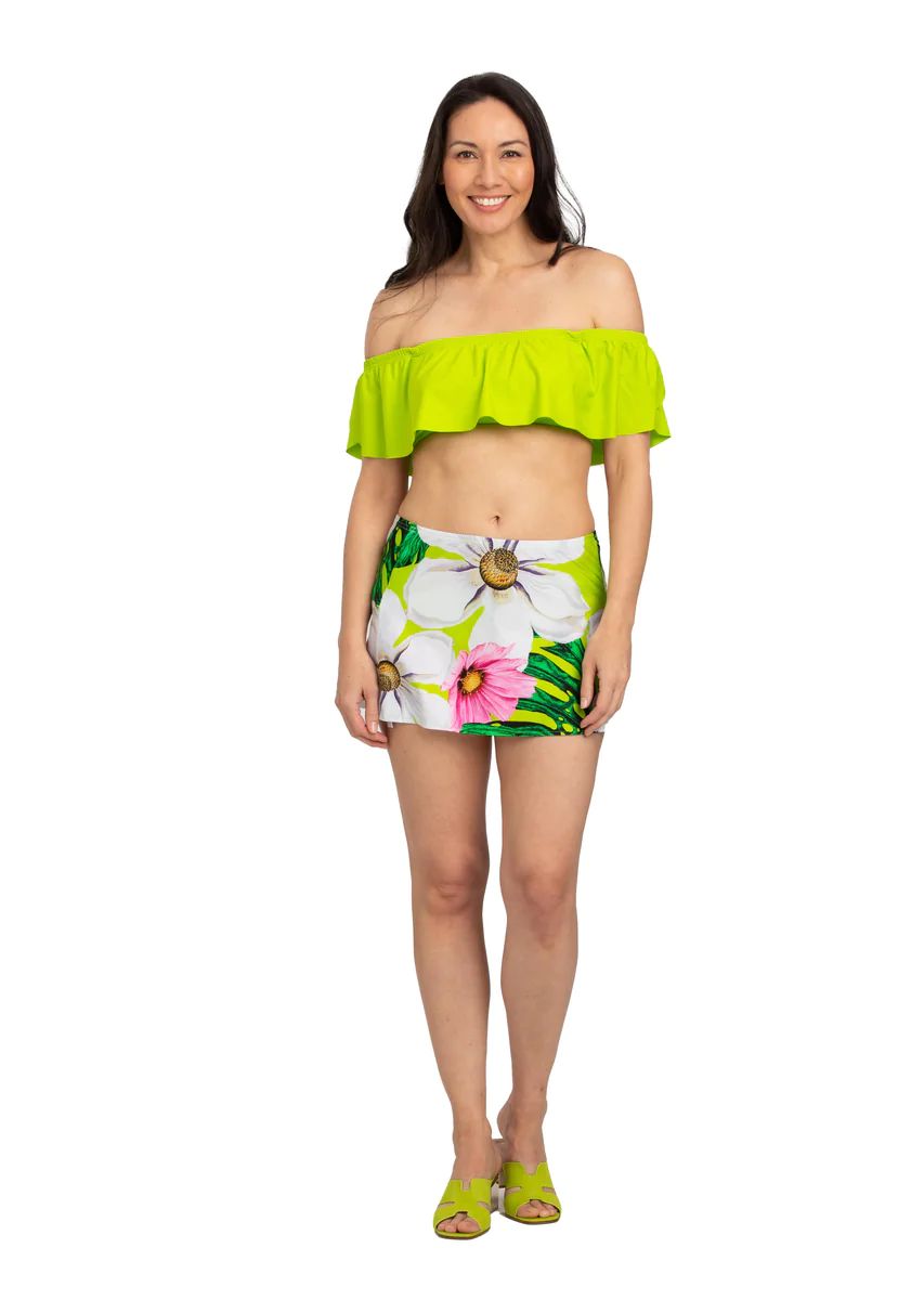 Bellagio Mini Skirt with Side Slit Cover Up (BG-412) | Tara Grinna