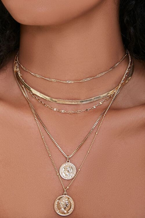 Ancient Coin Pendant Layered Necklace | Forever 21 (US)