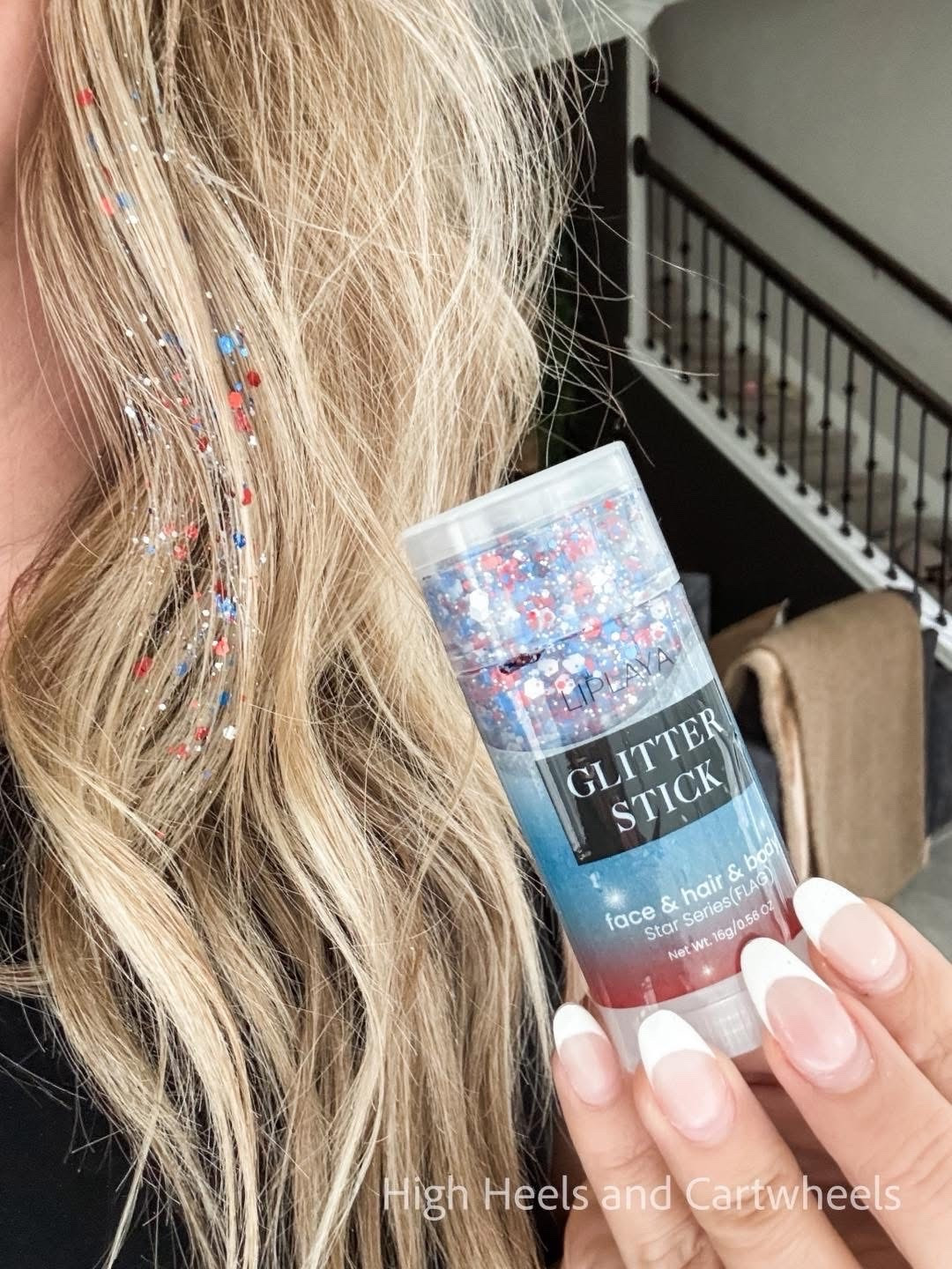 Adorable find for the 4th of July! This glitter stick works for your face, body, and hair! Get it now before it sells out like it did last year!