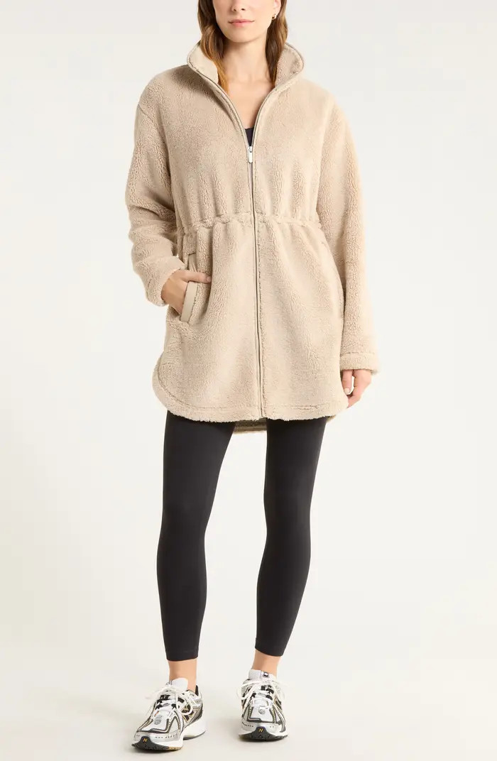 Faux Shearling Longline Jacket | Nordstrom
