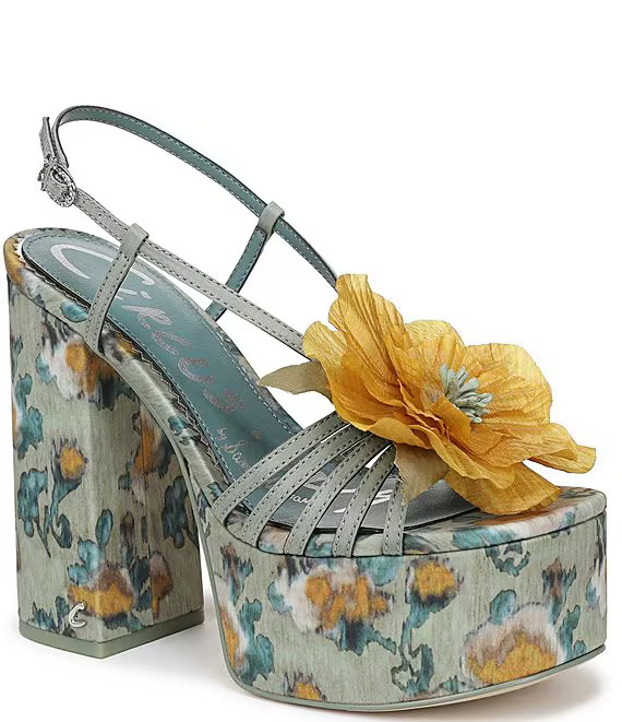 Circus NY by Sam Edelman Siena Flower Silk Floral Ankle Strap Platform Dress Sandals | Dillard's | Dillard's