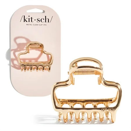 Kitsch Metal Open Shape Puffy Claw Clip 1 Piece All Hair Types Gold Color | Walmart (US)