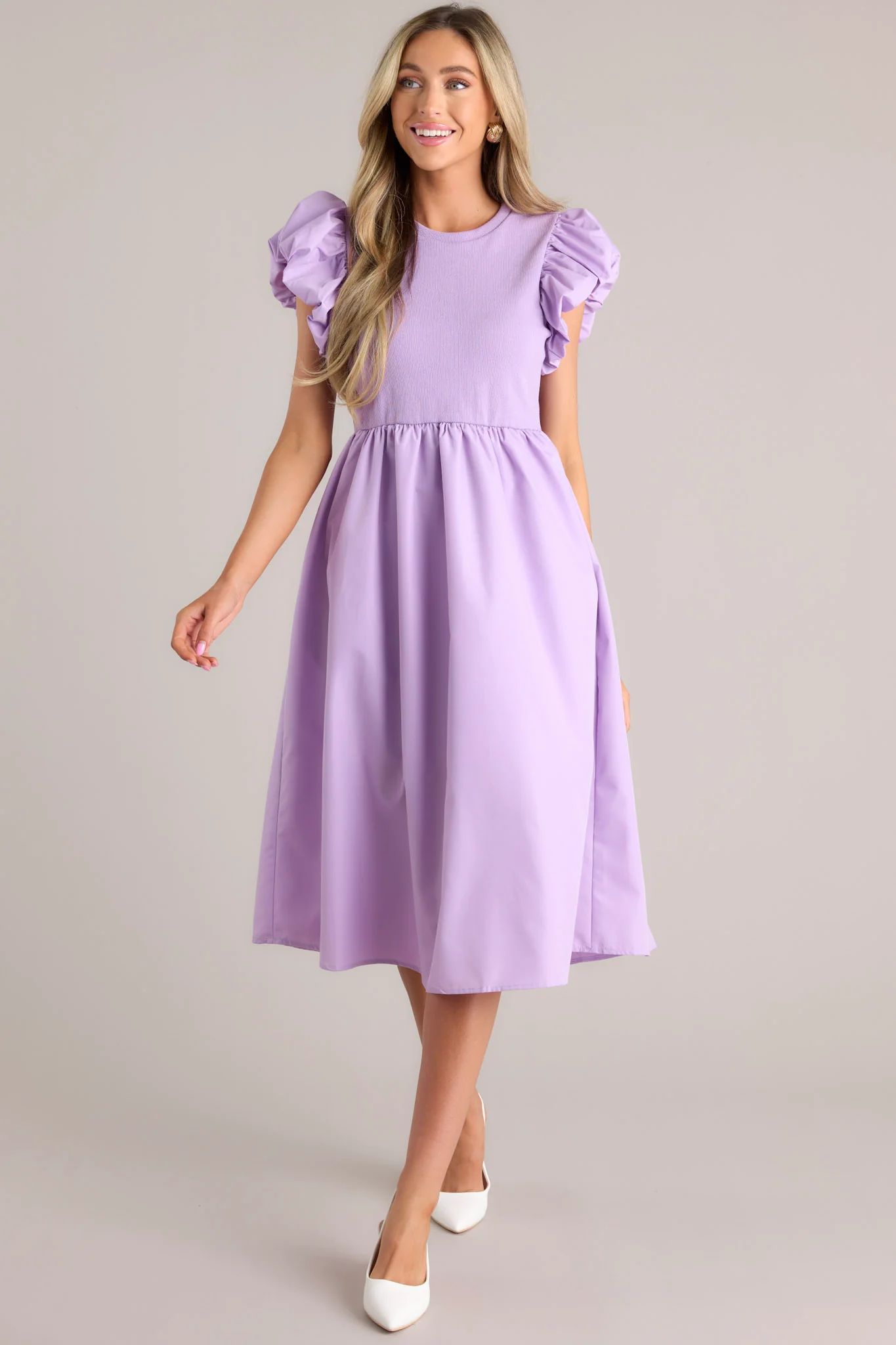 Closet Cornerstone Lavender Midi Dress | Red Dress