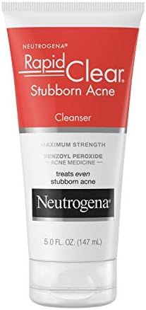 Neutrogena Rapid Clear Stubborn Acne Face Wash with 10% Benzoyl Peroxide Acne Treatment Medicine,... | Amazon (US)