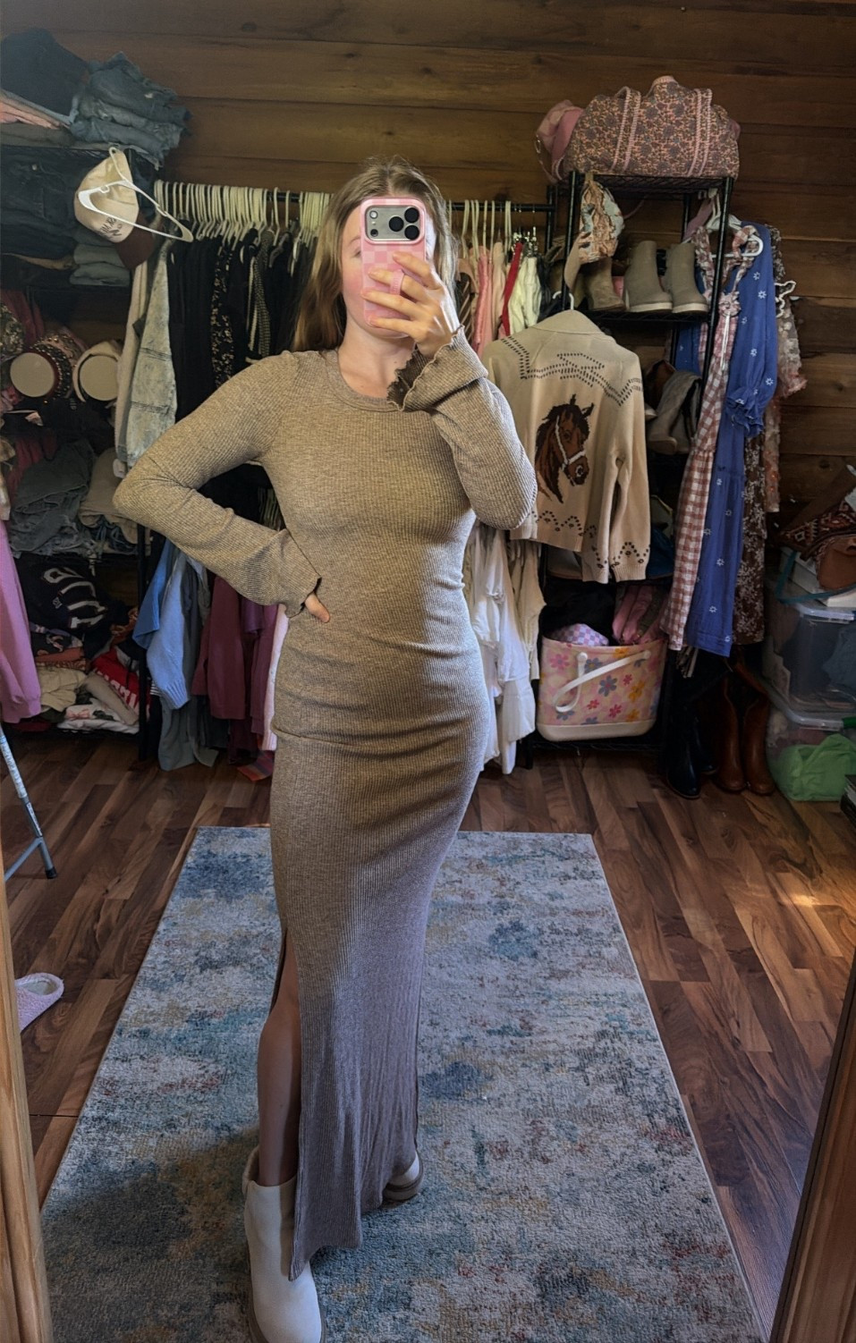 This maxi dress is going to be my new go to for the holidays! Soft, cozy, and comfy! 

#LTKHoliday #LTKGiftGuide #LTKSeasonal