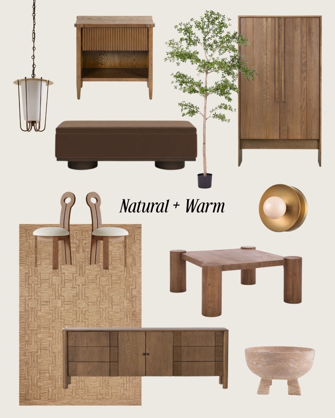 Bring a natural warmth into your home with these gorgeous elements! A curated round up of so many good things!