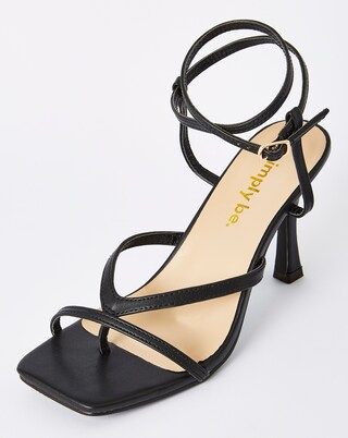 Carrieann Strappy Ankle Tie Sandals Ex Wide Fit | Simply Be (UK)