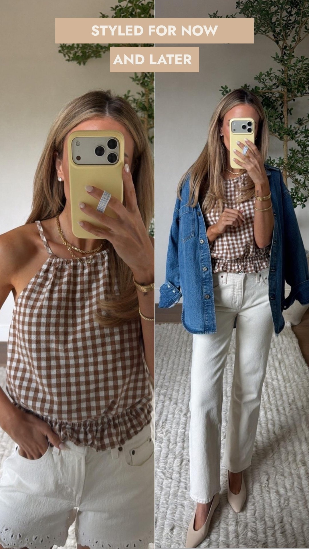 Cutest gingham top styled for now, and later!

#LTKSeasonal