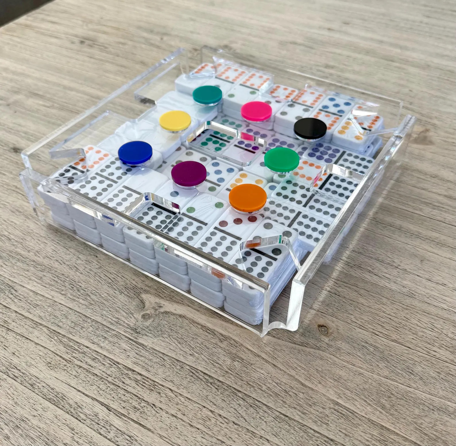Acrylic Double Twelve Dominoes (mexican Train) - Etsy | Etsy (US)