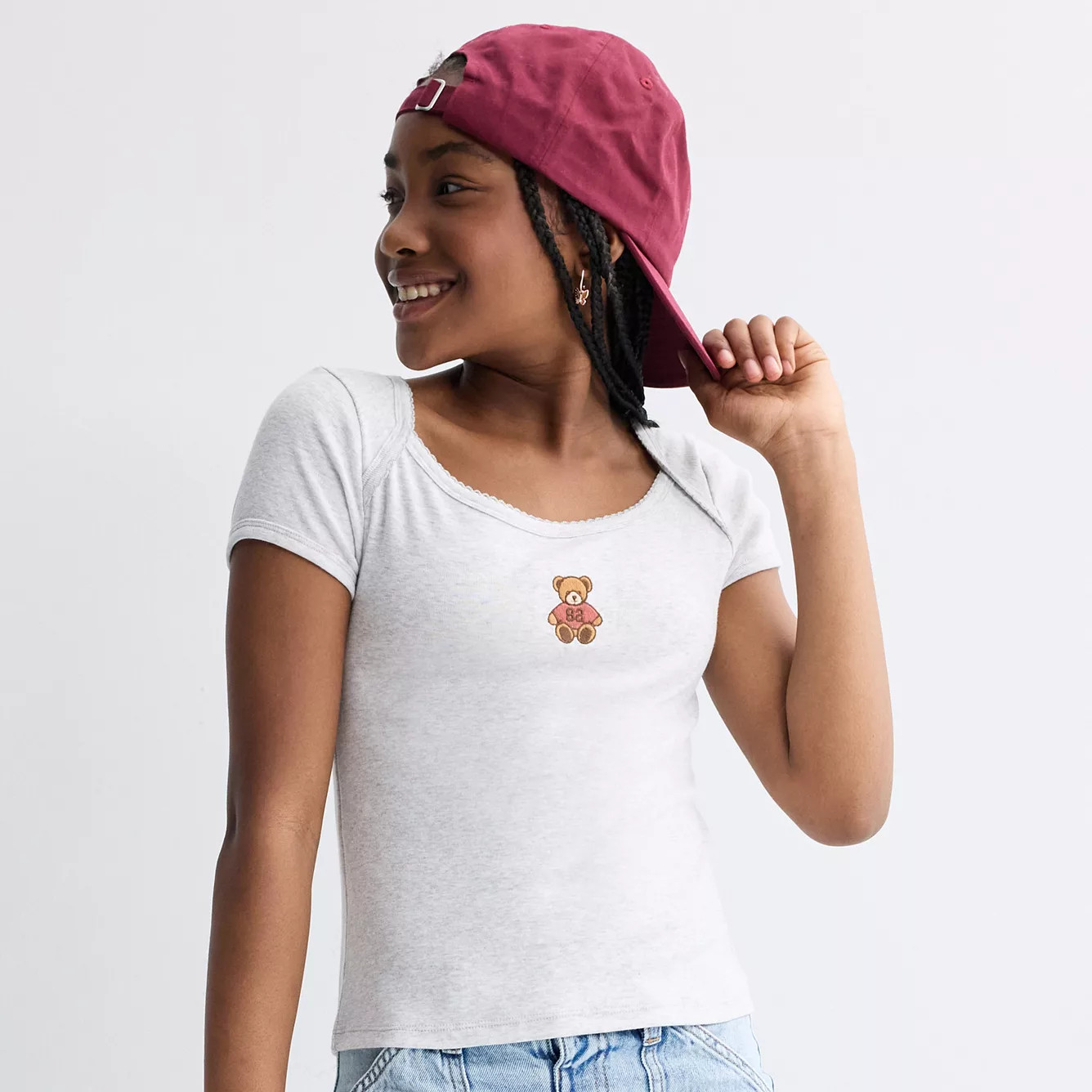 Girls 7-20 SO® Picot Trim Top in Regular & Plus Size | Kohl's