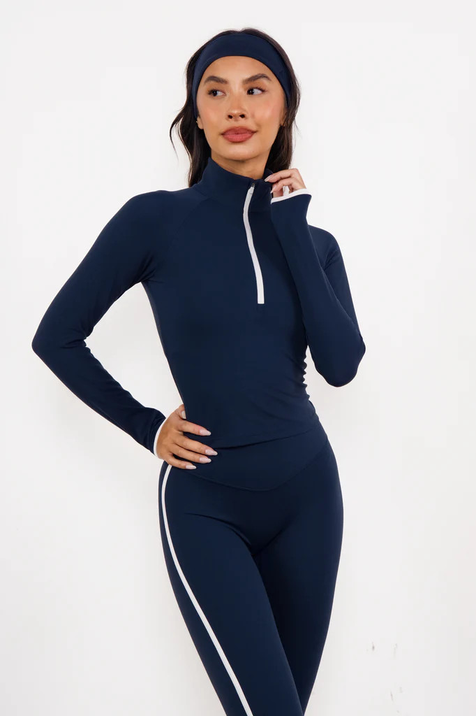 Cloud II™ Fitted Half Zip - Nocturne Contrast | Vitality