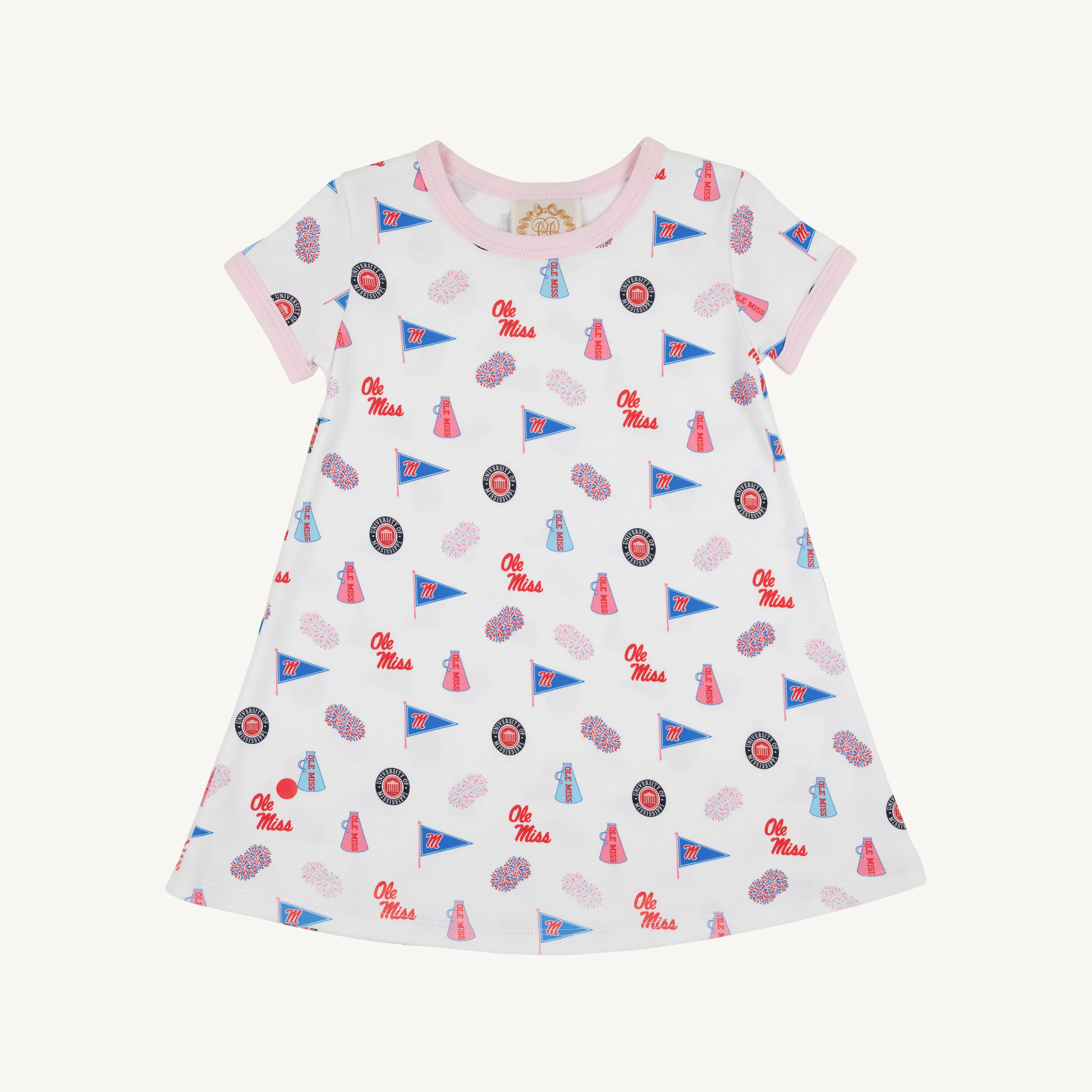 Ole Miss Polly Play Dress - Gawsh Almighty with Palm Beach Pink | The Beaufort Bonnet Company