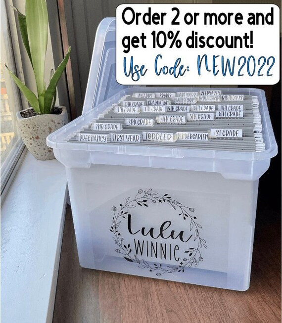 Kids File / Memory Tote Box / Milestone - Etsy | Etsy (US)