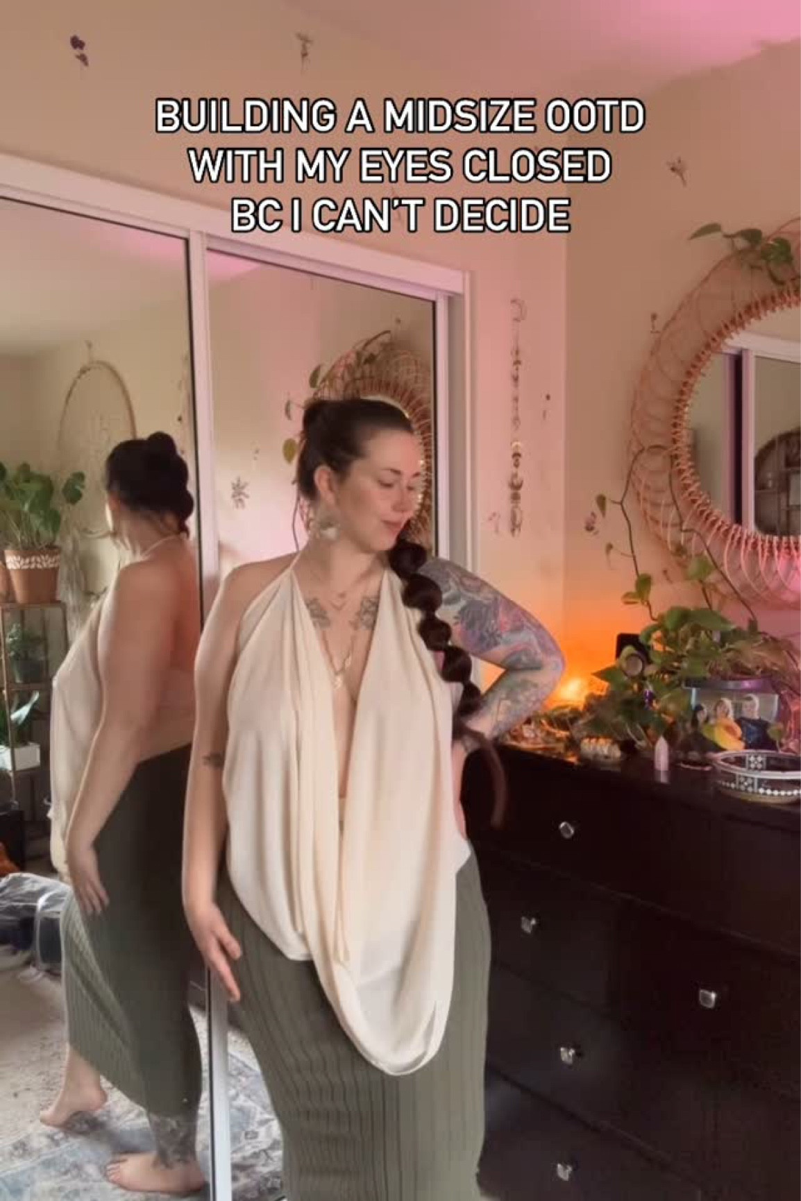 Sometimes, the best way to get unstuck is to stop overthinking and just play. ✨ Today, I couldn’t decide what to wear, so I closed my eyes and picked an outfit at random- just to see what would happen. And honestly? It was fun.

I do this with other things too. When I feel stuck in my day, I roll dice to pick my next activity, pull a random self-care note, or set a timer to clean (because racing against the clock makes it feel less like a chore). It’s a reminder that there are no rules; life isn’t about getting everything perfect, it’s about experiencing it.

So next time decision paralysis kicks in, ask yourself: How can I make this more fun? Because sometimes, joy and spontaneity are exactly what we need to move forward. 💫

#LTKPlusSize #LTKMidsize #LTKFindsUnder50