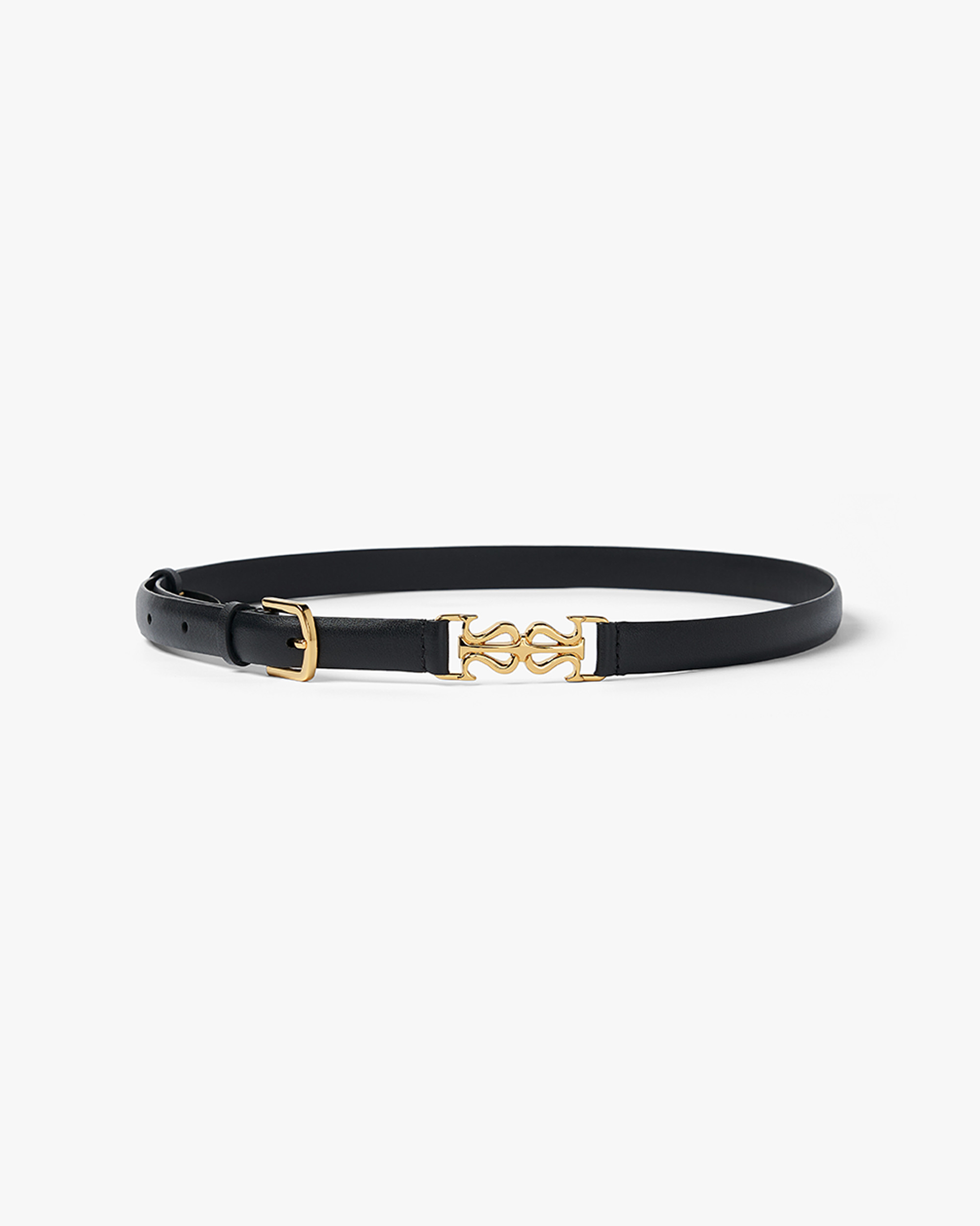 LS Clasp Leather Skinny Belt | LilySilk