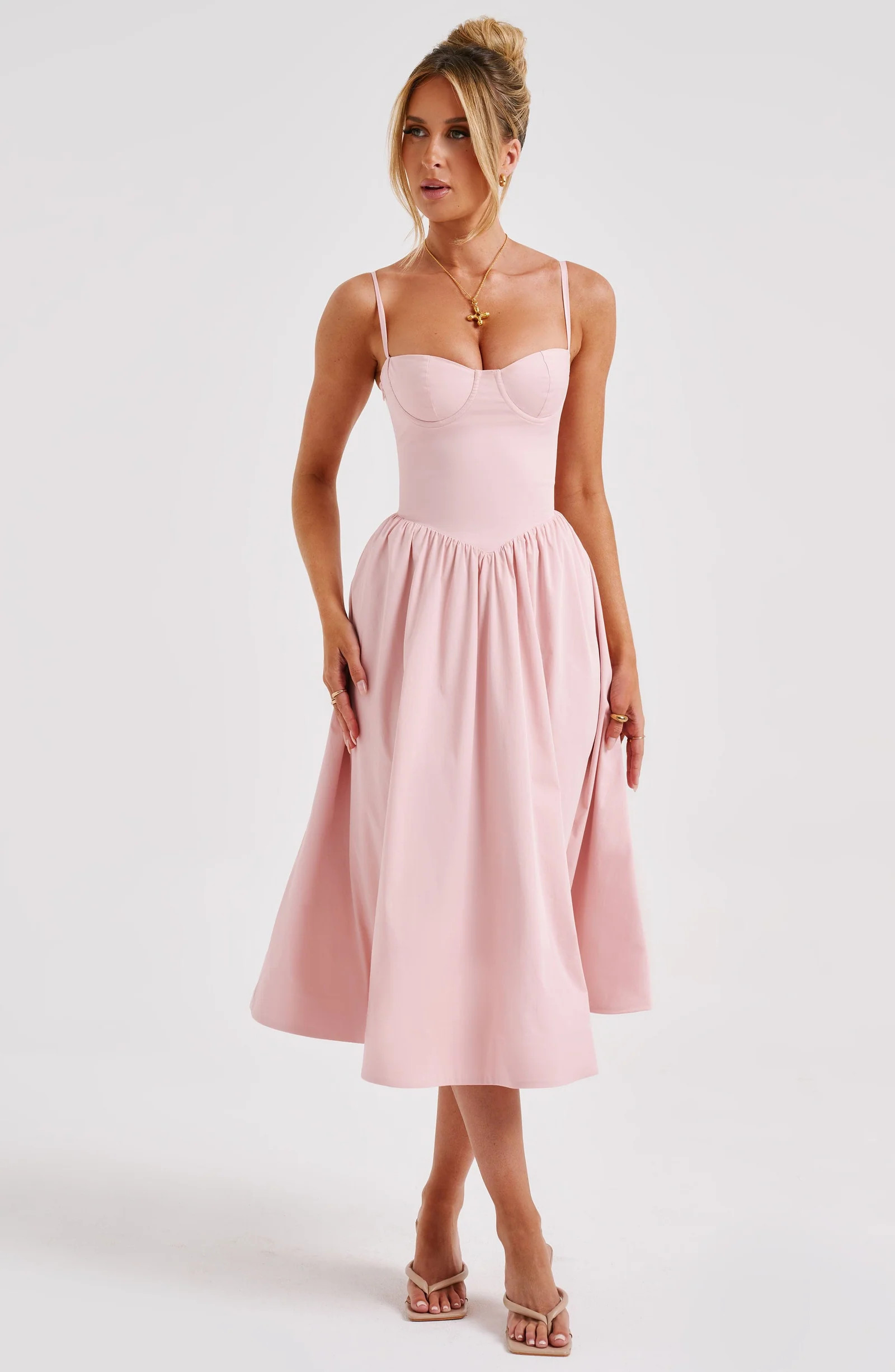 Daisey Midi Dress - Blush | Babyboo (global)