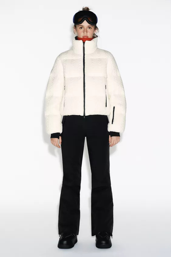SHEARLING PUFFER JACKET HEIQ XREFLEX™ RECCO® TECHNOLOGY SKI COLLECTION | Zara US