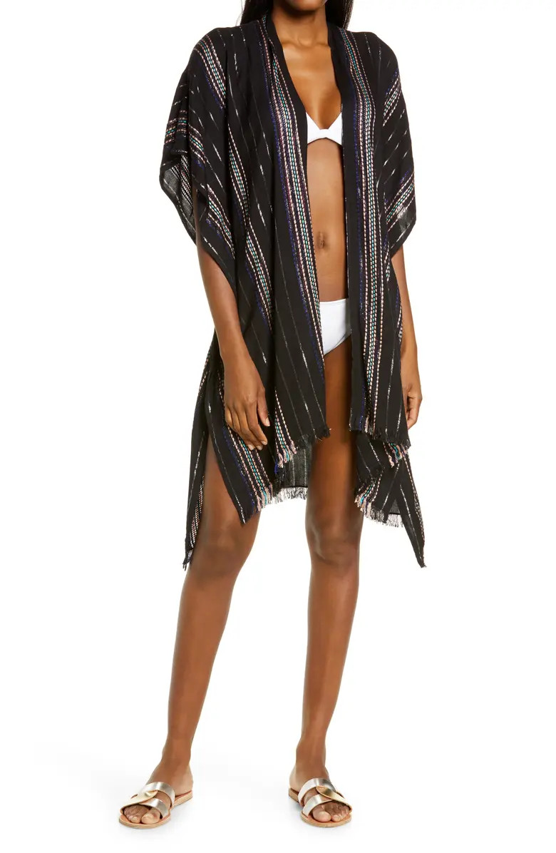 Elan Stripe Cotton Cover-Up Caftan | Nordstrom | Nordstrom